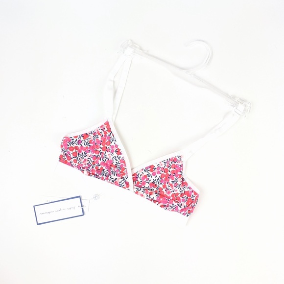 Sleepy Jones Liberty Hempworth Triangle Bra, Wiltshire Berries Floral - Picture 1 of 5